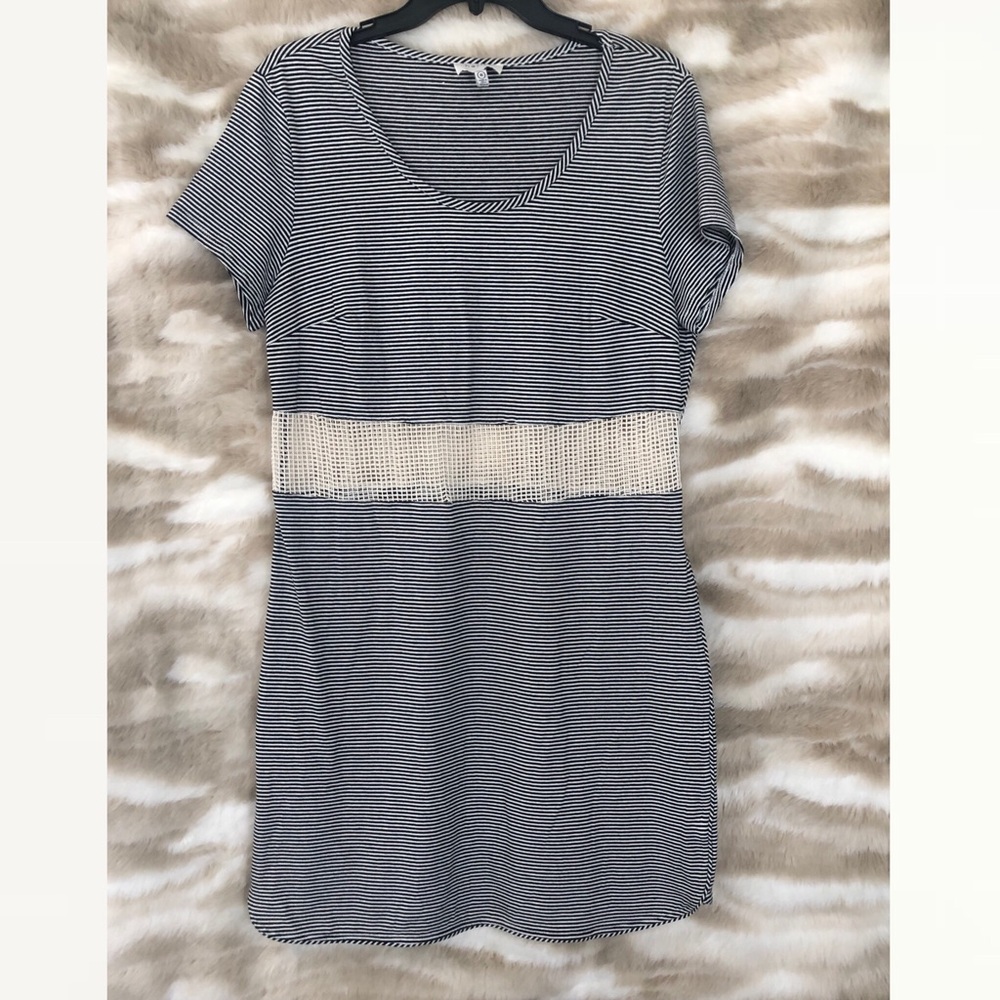 Harlyn Striped Short Sleeve T-Shirt Dress Sz M